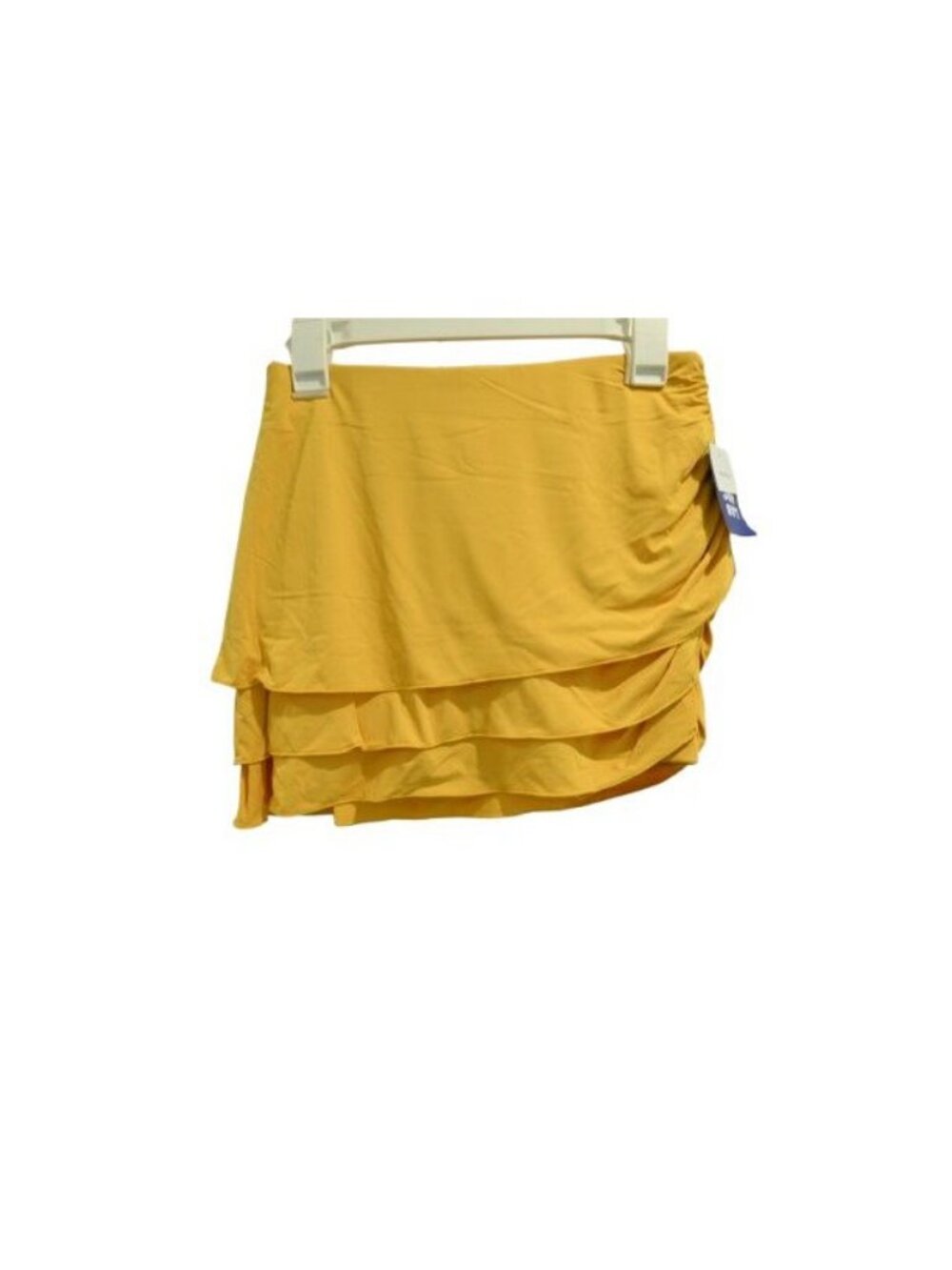 NEW JoyLab Tiered Active Skort Built-In Shorts Ruched Side Yellow Gold Size M - Picture 2 of 8